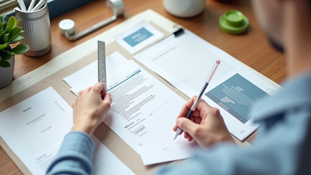 Cartes de conception disposées dans une grille montrant des espacements uniformes et un rythme visuel cohérent